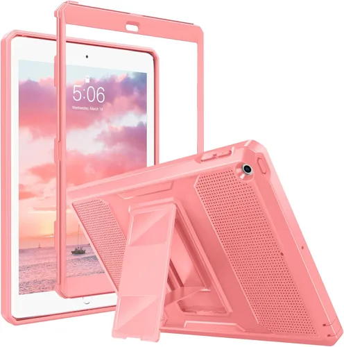 Vista 10 de MoKo Funda Compatible con iPad 9.7 de 2018/2017 6ª/5ª Generación - [Resistente] Funda Híbrida Protectora de Cuerpo Completo a Prueba de Golpes