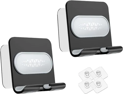 Vista 6 de 2 calcomanías adhesivas, se utilizan para soporte de teléfono de ducha, artículos para colgar en la pared, etc. (2 calcomanías adhesivas)