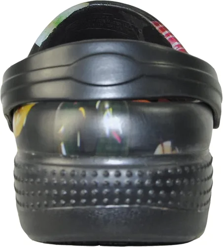 Vista 8 de VANGELO Zuecos profesionales antideslizantes para hombre, zapatos de trabajo para enfermera, zapatos de chef, zapatos de chef, color negro, blanco
