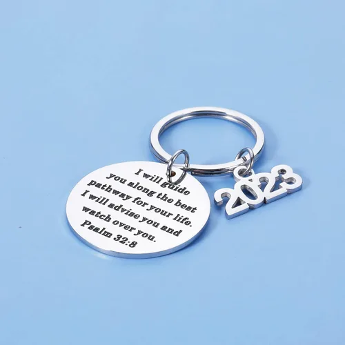 Vista 7 de GGOJAGST Regalo de confirmación de bautismo, llavero inspirador de versículo bíblico para mujeres, hombres, niñas, niños, regalo de Navidad