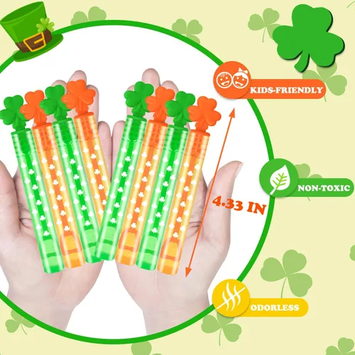 Vista 2 de Burbujas Mini del Día de San Patricio, Obsequios de Fiesta, Juguetes para Niños, Paquete de 20, Premios de Golosinas Sin Dulces de San Patricio