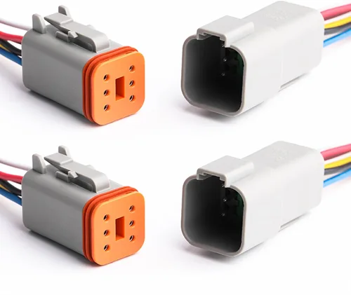Vista 13 de Paquete de 6 conectores Deutsch DT de 2 pines, conectores eléctricos impermeables macho y hembra, arnés de cableado con cable de 16 AWG