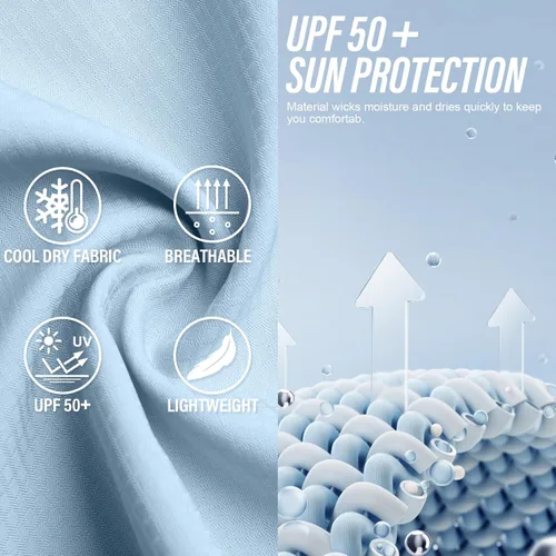 Vista 8 de Camisas de protección solar de manga larga UPF 50 para mujer, safari, pesca, senderismo
