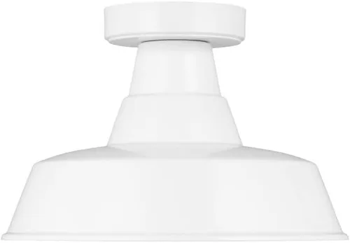 Vista 5 de Generation Lighting Lámpara de techo de 1 luz estilo granero para exteriores, peltre desgastado 7837401-57, lámpara de techo empotrada