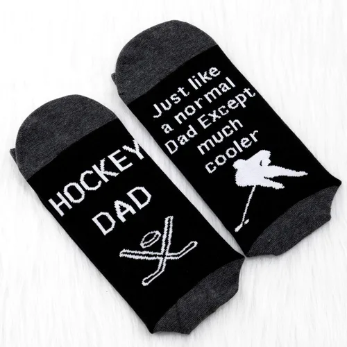 Vista 5 de MBMSO - 2 pares de calcetines de hockey para papá diseño de hockey