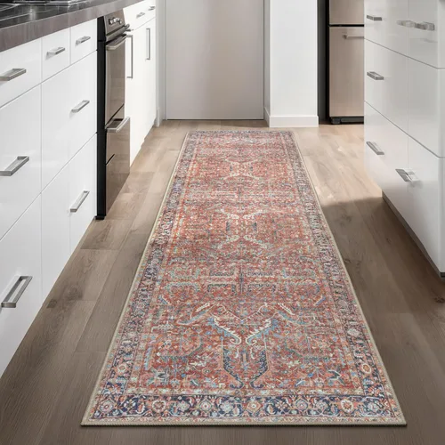 Vista 92 de GLN Rugs Traditional Collection - Alfombra de felpilla lavable a máquina, tradicional lavable, antideslizante, alfombra de felpilla de pelo corto