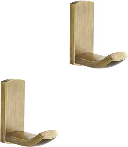 Vista 7 de WINCASE Ganchos de bronce para toallas de baño, paquete de 2 ganchos para ropa de baño, ganchos de latón macizo aceitado en la cocina montados