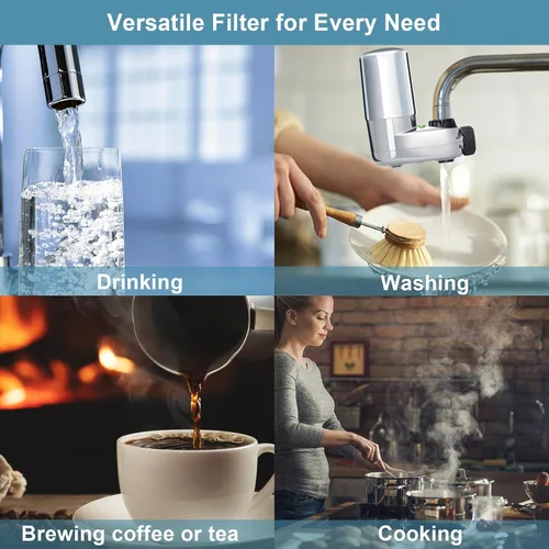 Vista 6 de Reemplazo del filtro de agua – Compatible con filtros Brita Faucet – Paquete de 3 – Se adapta a todos los filtros de agua Brita Tap LTF-003S