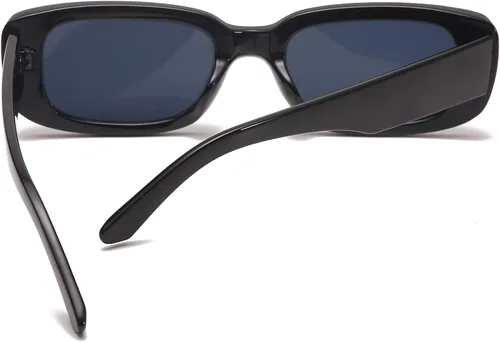 Vista 4 de QIFANDI UV400 - Gafas de sol estilo retro, ovaladas y gruesas, con marco grueso