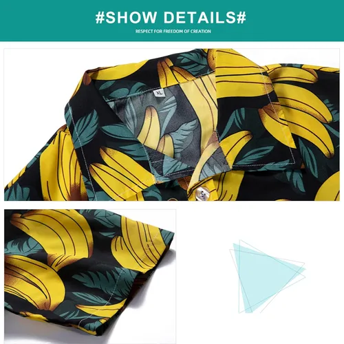 Vista 4 de Sumolux Camisas florales hawaianas con botones para hombre, camisas tropicales de playa