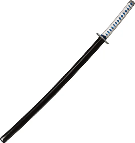 Vista 2 de Sword fort - Katana de acero inoxidable hecha a mano para cosplay, espada de metal real de Tanjiro de Demon Slayer