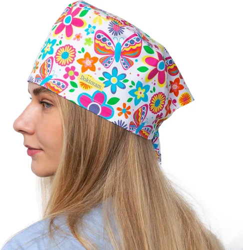 Vista 34 de Print Scrub Caps - Sombrero perfecto para enfermeras, médicos y EMTs..