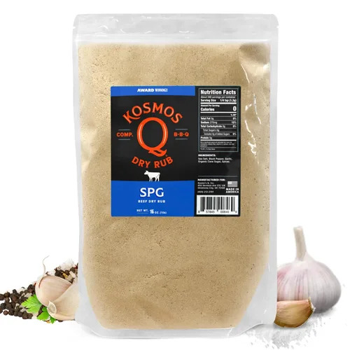 Vista 20 de Kosmos Q Funda de vaca Hot BBQ Rub, regalo del día del padre, condimento picante de bistec y pechuga con chile, ajo, cebolla, pimentón y humo