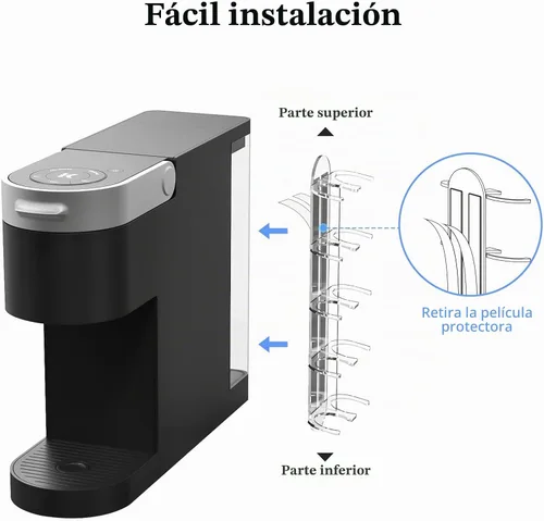 Vista 6 de NiHome K Cup Pod Holder Acrylic Coffee Capsule Storage Storage - Ahorro de espacio, 1 paquete