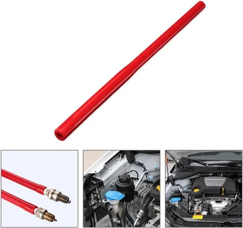 Vista 8 de VICASKY Herramienta de bujía, enchufe de bujía de goma roja para automóviles y motocicletas, removedor de instalación portátil para motocicletas