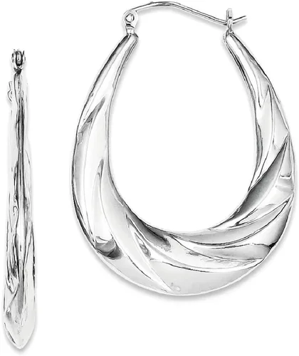 Vista 8 de Juego de aretes de aro ovalados trenzados de plata de ley 925, joyería fina para mujer, regalos para ella, Plata Esterlina