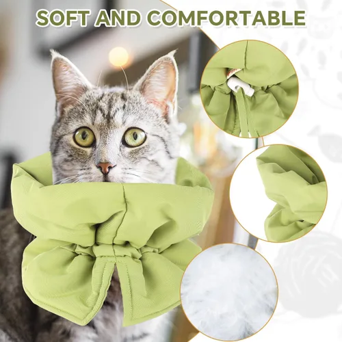 Vista 4 de BOXOB Soft & Light Adjustable Recovery Collar for Cats & Dogs (Green)