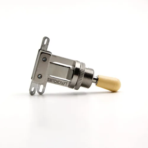 Vista 3 de Switchcraft - Interruptor de palanca de 3 vías con punta auténtica, palanca corta para guitarra eléctrica Les Paul (punta crema)