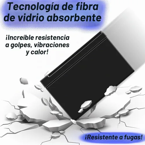 Vista 3 de Batería de 12V 7.5AH 6-DW-7 12V 7AH 10hr SHAOXING HUITONG REPL - 2