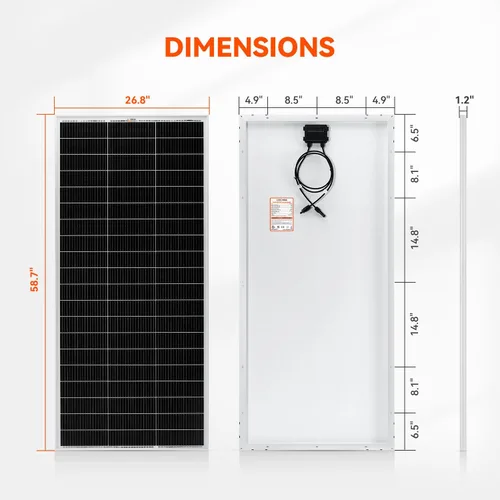 Vista 2 de RICH SOLAR Panel solar monocristalino de celda de 200 vatios 24 voltios 9BB módulo solar de alta eficiencia para caravana, remolque, cámper, marina