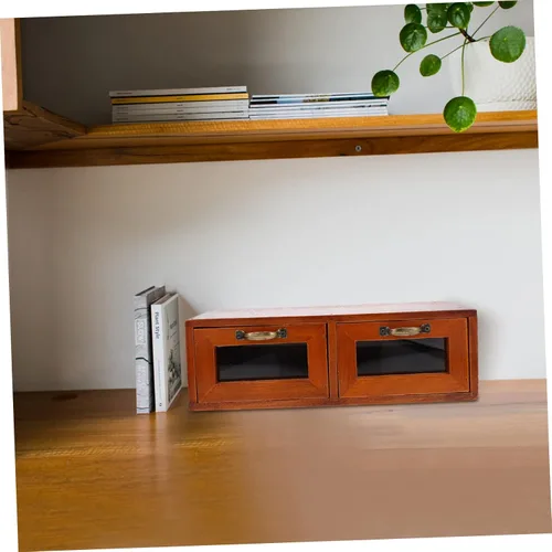 Vista 7 de BESTOYARD Caja de almacenamiento de escritorio, soporte para monitor, estante de almacenamiento, cajones de almacenamiento, soportes de estantería