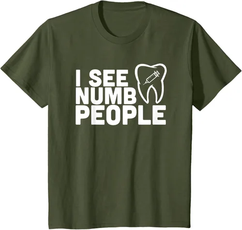 Vista 10 de I see Numb People - Camiseta de regalo para dentista dental, Negro, S