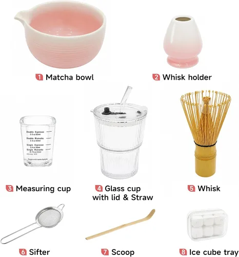 Vista 3 de Juego Matcha Kit Completo Matcha con Matcha Whsik Rosa