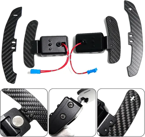 Vista 6 de Cambio magnético de paletas de coche para BMW M2 M3 M4 G87 G20 G30 G80 G82 F80 F82 F87 F30 F32 Z4 G29 F20 F30 F31 F32 F33 G22 G23, fibra de carbono