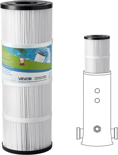 Vista 25 de VEVOR Depósito de filtro de piscina Pro 2026 y elemento para piscinas sobre el suelo y enterradas, sistema limpiador grande de 520-525 pies