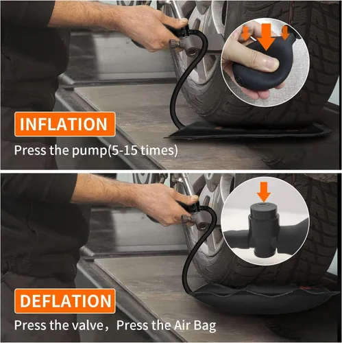 Vista 3 de Gute Bomba de bolsas de cuña de aire, paquete de 2 herramientas de bomba de cuña de aire inflables, herramienta de bolsa de cuña de aire, kit