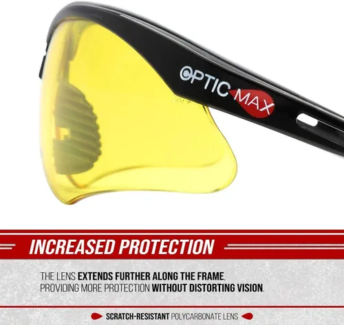 Vista 4 de Glove Station Optic Max Anti-Fog Safety Glasses for Men & Women Clear, Amber & Gray Lenses, Anti-Fog, Scratch-Resistant - ANSI Z87.1 Compliant