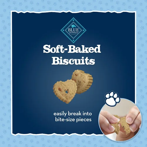 Vista 4 de Blue Buffalo Baby Blue Galletas Blandas con DHA, Golosinas Naturales para Cachorros, Ideales para Entrenamiento, con Pollo y Zanahorias, Bolsa de 8