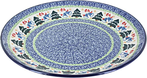 Vista 20 de Cerámica pulida de rosa azul – Plato de cena Athena marrón – 10.5 pulgadas de diámetro – Ideal para comidas diarias, comidas informales o como