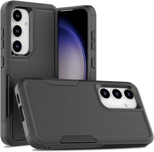 Vista 6 de Funda para Samsung Galaxy S25: funda protectora de doble capa resistente para teléfono celular, a prueba de golpes, con protector de pantalla