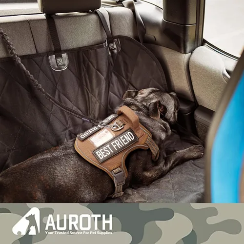 Vista 3 de Auroth Arnés táctico para perros con correa resistente para perros de razas grandes, chaleco reflectante de entrenamiento para perros sin tirones