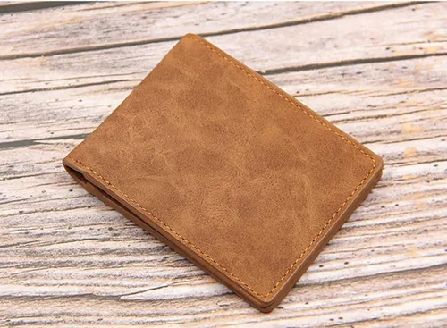 Vista 5 de TAUFE Men's Wallets, Men's Wallet Luxury Leather Solid Slim Small Wallets Men Leather Short Credit Card Holders Coin Purse Business Purses Male