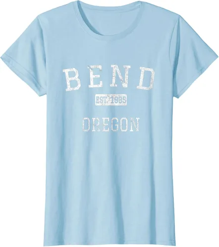 Vista 29 de Bend Oregon OR Camiseta vintage, Negro