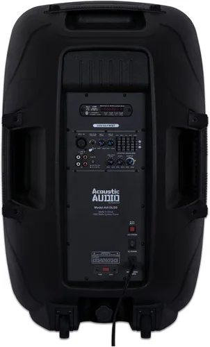 Vista 9 de Acoustic Audio by Goldwood 1000W Altavoz Bluetooth con LED intermitente, gran sistema de sonido PA enchufable con soporte, micrófono y control