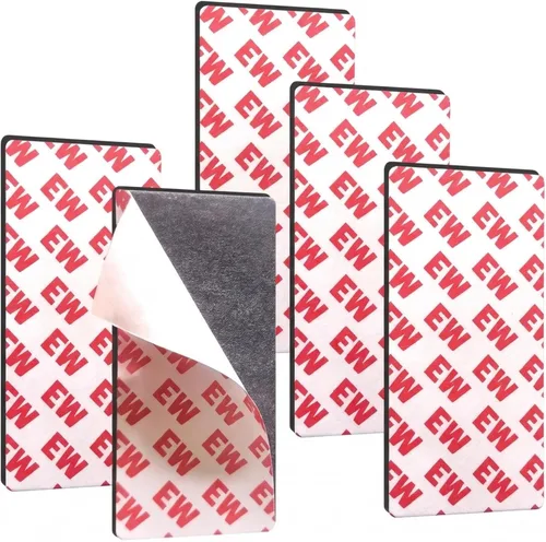 Vista 8 de Tiras Magnéticas Flexibles (2.54x7.62 cm / 75x25x2 mm) con Adhesivo 3M en la Parte Posterior – Fuertes Imanes de Nevera para DIY, Manualidades