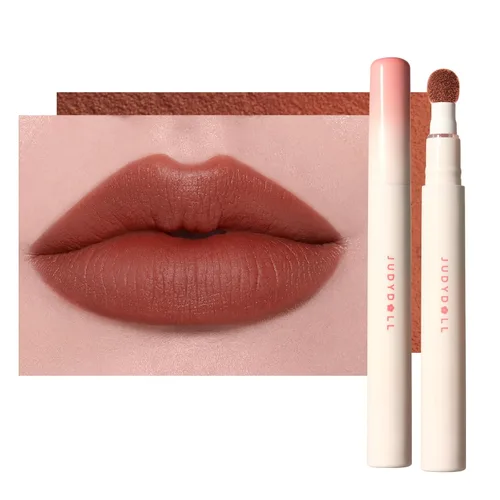 Vista 18 de JUDYDOLL - Lápiz labial para mujer, color rojo mate, larga duración N12 Toffee Peach