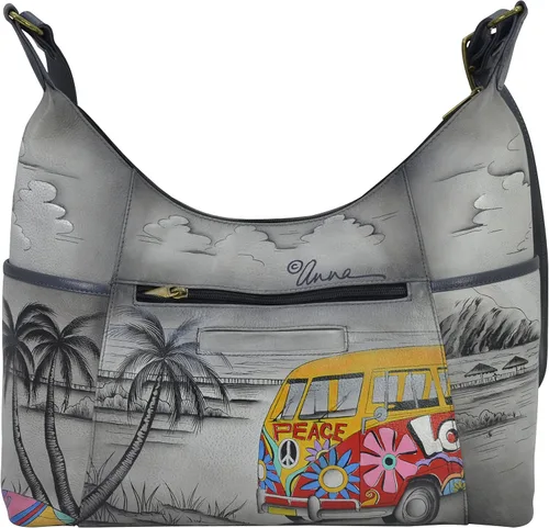 Vista 2 de Anna by Anuschka - Hobo de piel auténtica para mujer