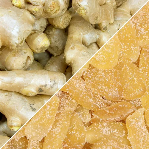 Vista 5 de It's Delish, recipiente reutilizable jumbo de 2.2 libras Caramelos naturales masticables de frutas de jengibre seco confitado, raíz de jengibre