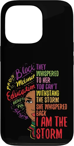 Vista 10 de I Am The Storm BLM Melanin Women African Black History Pride Case for iPhone 17