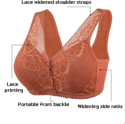 Vista 5 de Paquete de 3 sujetadores de algodón sin costuras jacquard sin varillas para mujer
