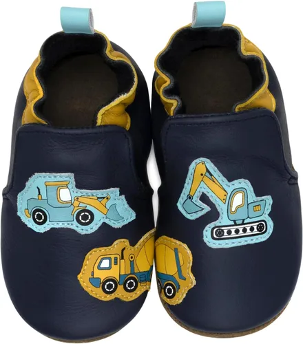 Vista 9 de Robeez Zapatos de cuna con suela suave antideslizantes para bebés varones y unisex, pantuflas mocasines para bebés y niños pequeños, 0-24 meses Lino