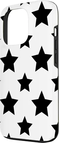 Vista 2 de Funda estética geométrica blanca y negra con estampado de estrellas para iPhone 13 Pro