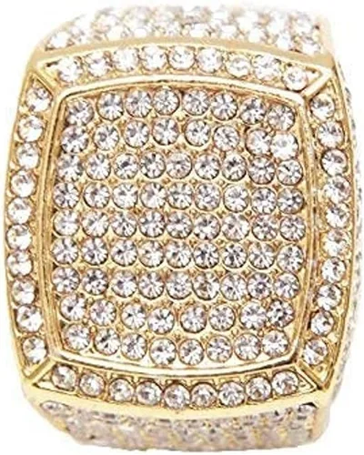 Vista 6 de Charles Raymond Bling Bling Hip Hop Iced Out Luxury BIG Oversize Anillo para hombre - 444