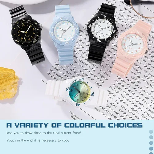 Vista 5 de findtime Relojes para mujer, estilo enfermera, reloj de pulsera 5ATM, impermeable, analógico, de cuarzo, para mujer, diseño simple, fácil de leer