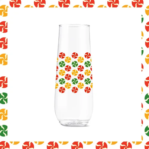 Vista 5 de TOSSWARE POP - Juego de 6 vasos estampados de plástico transparente de 9 onzas, de alta calidad, reciclables, irrompibles y cristalinos