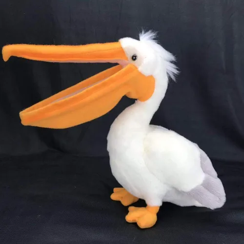 Vista 2 de Juguetes de peluche para pájaros, animal de peluche suave para niños y decoración del hogar, bonita muñeca de peluche con pico naranja de 30 pulgadas
